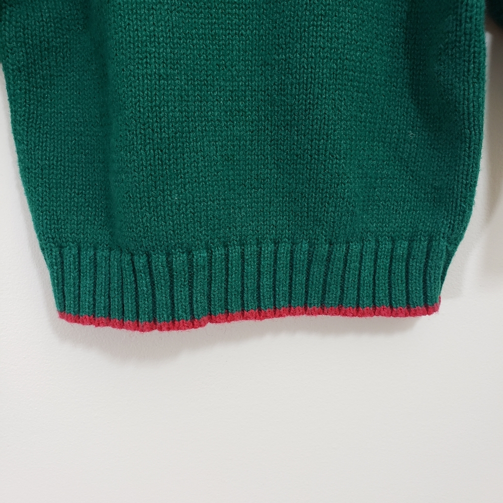 Good lad of Philadelphia vintage dog & pine trees Applique Winter sweater Sz 12M - Picture 7 of 7